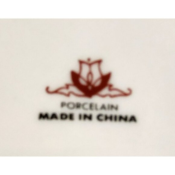 Vtg Fine China Porcelain Floral Spring Garden Coup Soup Bowls Set Of 4 - Picture 5 of 10